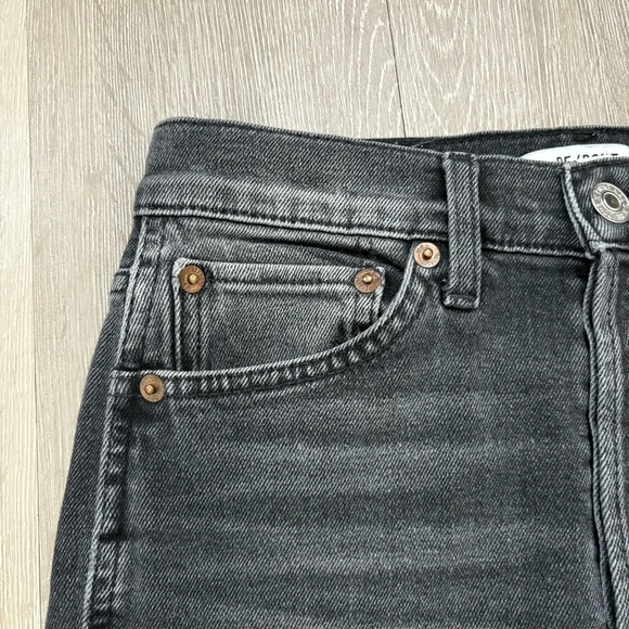 Re/done 80s Slim Straight Washed Black Jeans - Picture 6 of 11